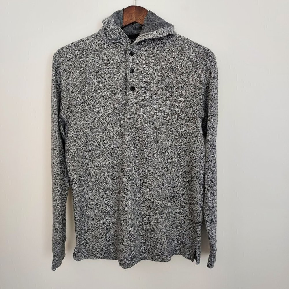 Marc Anthony Pullover Long Sleeve Knit Polo Hoodie